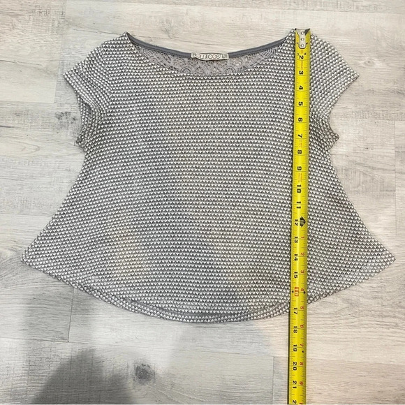 Rolla Coaster Y2K Light Grey Lace Knit Crop Top Size S - Picture 15 of 16
